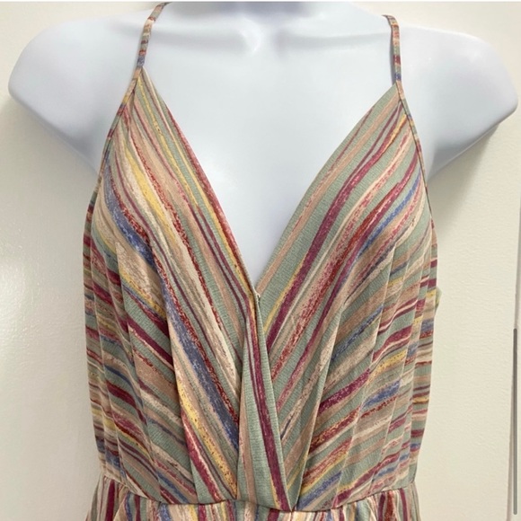 BCBG Maxazaria striped faux wrap dress - Picture 3 of 7